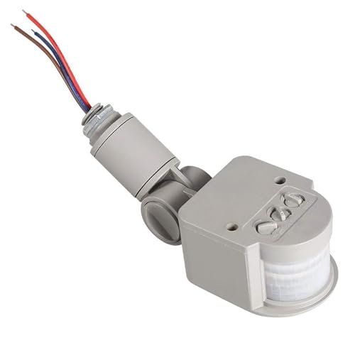 Yasta Sensore di Movimento PIR a Infrarossi Grigio Rilevatore Ricambio per Faro Luce LED Lampade Antifurti e Sistemi di Videosorveglianza Casa