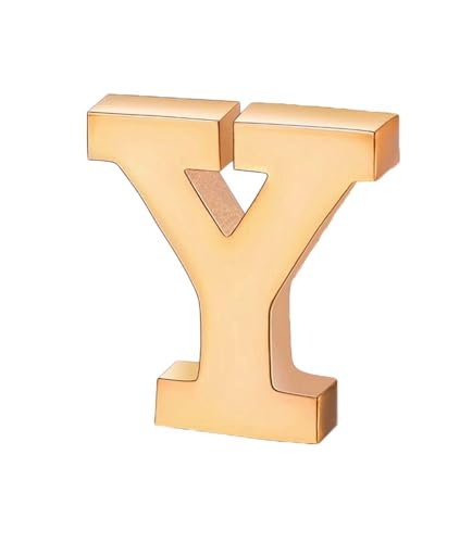 Image of vmcoatdu A-Z Initial Pins 26 Letters Pins 18K Gold Plated and Silver Tone Metal Brooch Breastpin Badge