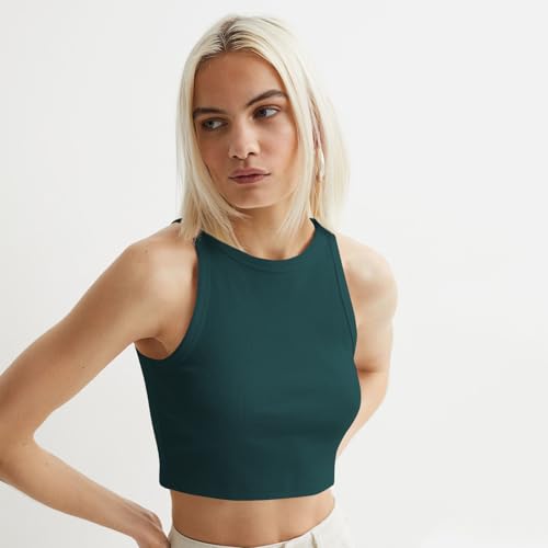 Image of KERI PERRY Tops for Women Crop Top for Women's Tank Activewear Tee Sports Western Casual Cotton Camisole Pack of 3 Combo