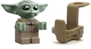 LEGO Star Wars: The Child - Grogu - Baby Yoda Minifigure with Carrier/Backpack - Very Small (Less Than 1 inch Tall), Clear