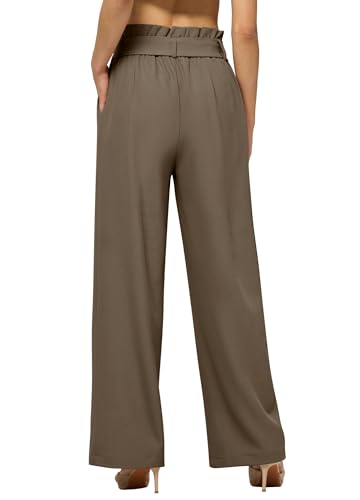 Willit Women's Wide Leg Pants Belted High Waisted Work Dress Pants Casual Palazzo Long Trousers 28"/30"/32"3