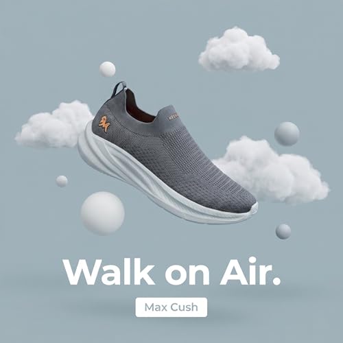 Image of Neeman's Max Cush Slip-On Sneakers for Men | Stylish Casual Shoes with Padded EVA Insole | Breathable Lightweight Footwear | Everyday Sneaker for Boys