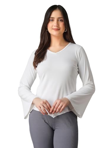 Image of Plus Size Women Top Bell Sleeve | Casual Top for Women Full Sleeve