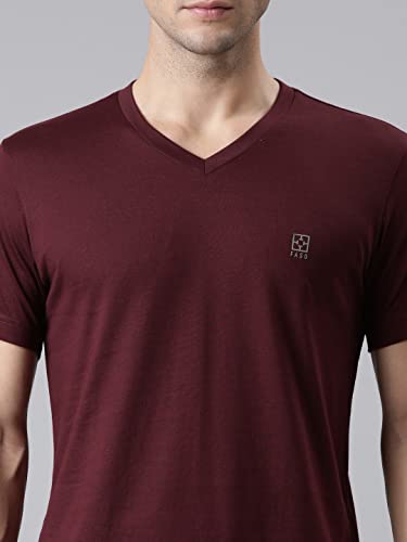 Image of F A S O Mens Organic Cotton V-Neck T-Shirt