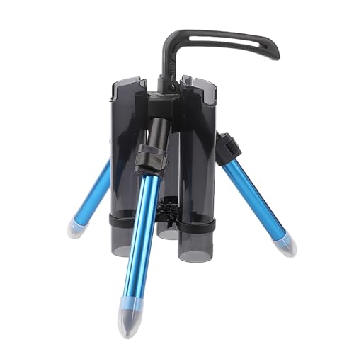 ロッドホルダー 竿立て 釣り竿置き ポータブル折りたたみロッドインサーター、三脚スタンド、海釣り、氷釣りロッドハンガー、アルミニウム合金釣り竿収納屋外ラック、持ち運びが簡単、ポータブル機器ホルダー (ショートスタイル,ブルー)