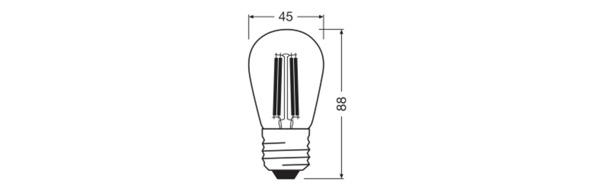 OSRAM Lámpara LED Superstar Edison ST45 DIM 3,4 W Transparente E27 | LED Superstar Mini Edison ST45 40 Filament DIM, LED Lamps, Claro, 45 mm dia, 15000 h, Paquete de 6