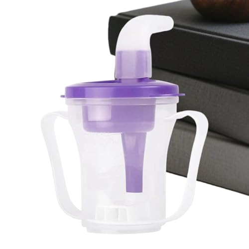 Vasos para disfagia, regulador de control de sorbo de 5 /10 para una hidratación segura, flujo medido con precisión y función anticaries, vaso con boquilla para personas mayores y pacientes hospi