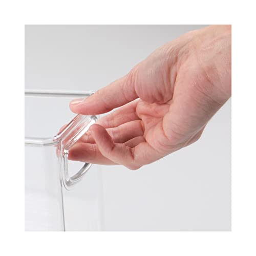 Mdesign Plastic Bathroom Organizer - Storage Holder Bin W/ Handles For Vanity, Cupboard, Cabinet Shelf, Linen/Hallway Closets, Holds Styling Tools, Beauty Products - Ligne Collection - 8 Pack - Clear #TOP4