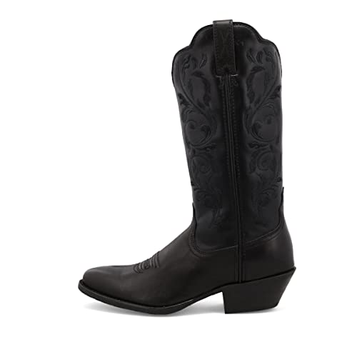 Twisted X Women's 12" Western Boot, Black & Black, 7.5 B #TOP17