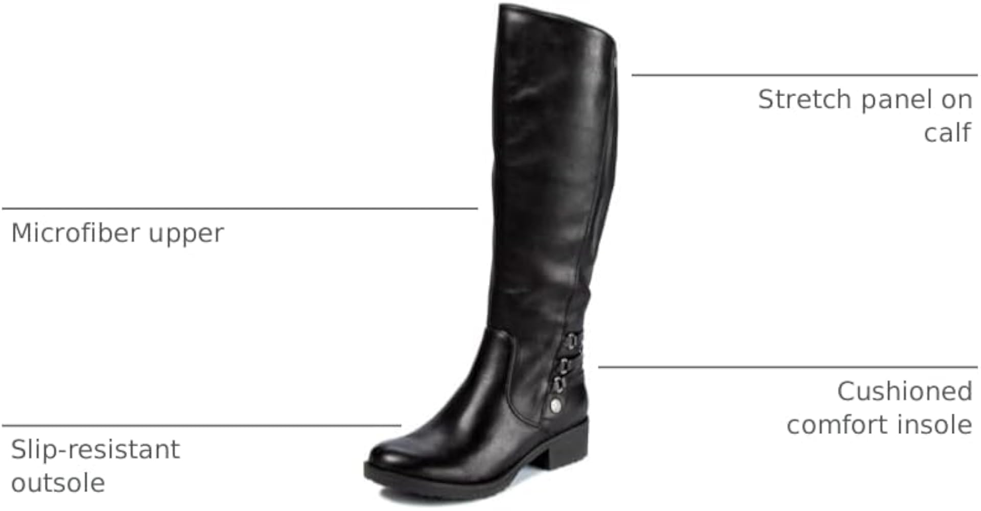 Amazon.com | BareTraps ORNELLA Womens Boots Black Size 6 M | Knee-High