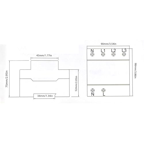 Commutateur de transfert triphasé PC avec écran LCD réglable - 2