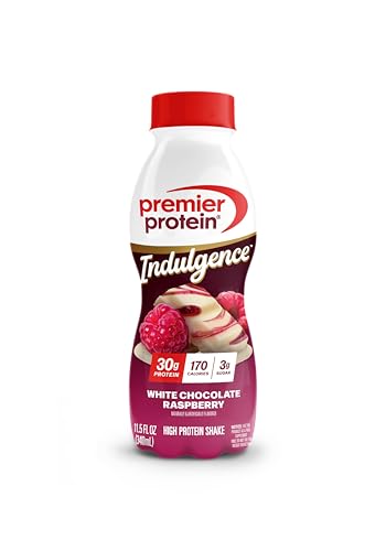 Image of Premier Protein Indulgence Protein Shake, 30g Protein, 3g Sugar, White Chocolate Raspberry, 11.5 fl oz (Single Bottle)