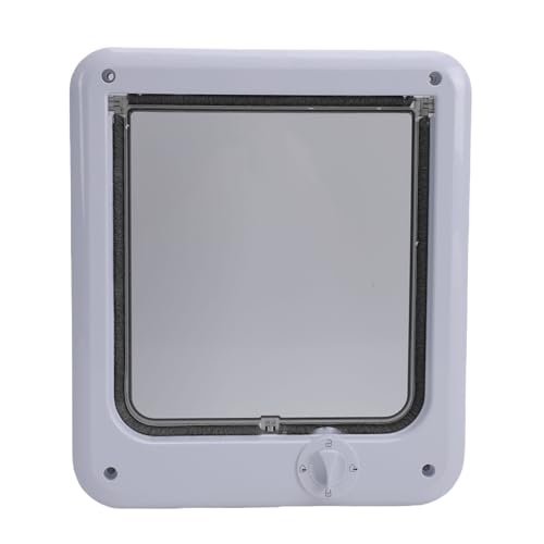 Haofy Puertas Grandes para Gatos, Puertas para Interiores y Exteriores, Puerta para Mascotas Resistente a la Intemperie con Imán para Perros o Grandes con Cerradura de 4 Vías, Pantalla para Mascotas