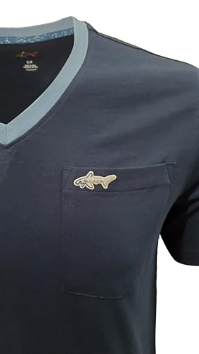 GREG NORMAN Men's V-Neck Shark Pocket T-Shirt3