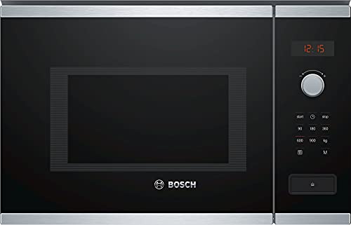 Bosch BFL553MS0 Série 4 - Micro-ondes intégrable, 59 x 38 cm, 25 litres, Inox