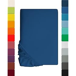 Sabanas Largo Especial 210 Lavea Sábana Bajera Ajustable Serie Maya, 200 x 220 cm, para Camas con somier y de Agua, Color Blanco, 100% algodón, con Goma elástica