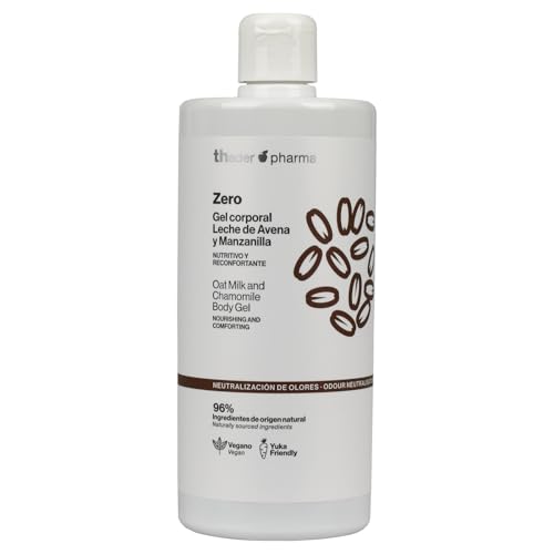 Thader Pharma Gel corporal nutritivo y reconfortante Zero con Leche de Avena y Manzanilla, 750 ml