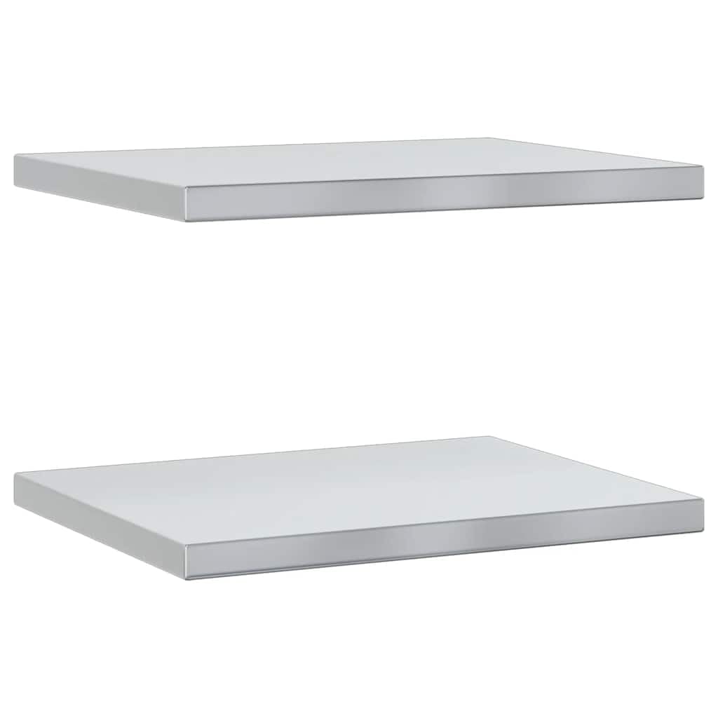 Étagères Murales Lot de 2 50x40 cm argenté Acier Inoxydable L30284H