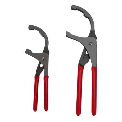 COOACC Oil Filter Wrench Set, 9" & 12" Adjustable Oil Filter Pliers, Durable Carbon Steel Removal Tools Fits 1-3/4" to 3-3/4" (44-95mm) for Cars Trucks and SUVs