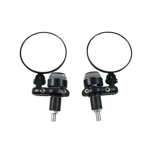 Espejos retrovisores de motocicleta 22mm con intermitentes para eliminar puntos ciegos en ciudad