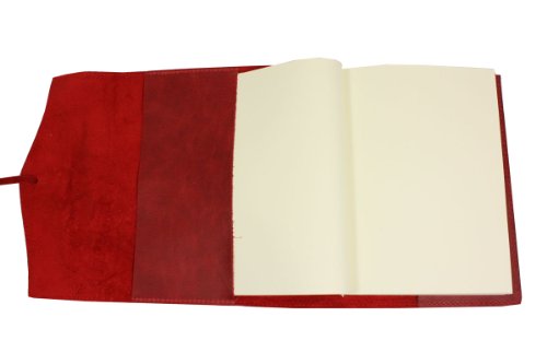 Journal en cuir rechargeable Milano rouge fini les carnets jetables - 2