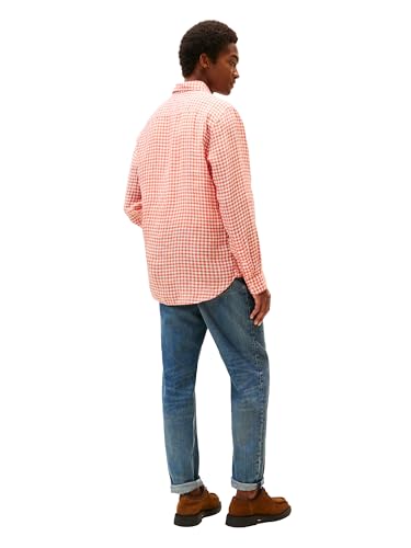 Image of Tommy Hilfiger Men's Long Sleeve Casual Linen Button Down Shirts in Regular Fit