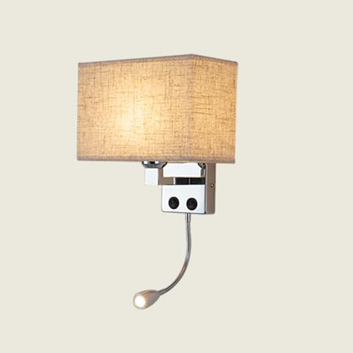 Lumière douce de nuit applique murale tissu liseuse flexible pour lire à deux