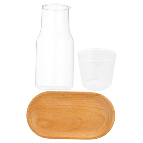 GRIRIW Stylish Glass Water Carafe beside Water Carafe Set for Drink Water Milk Juice