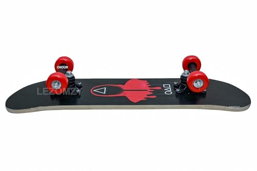 Image of BABAFAB Portable Handheld Lightweight Skateboard 24 inchX 6 inch Light Flashing 4 Wheels Mini Cruiser Skateboard, Beginners Longboard Suitable for Kids, Age (5-9 Years) Spider