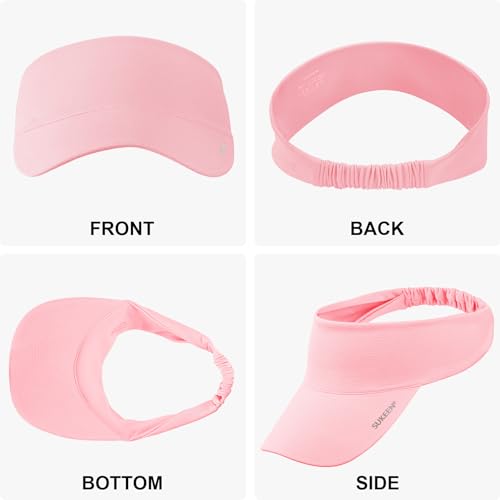 Image of Sukeen Cooling Stretchy Visor Free Size Cool Hat with UV Protection Brim Peak Vizor for Golf,Tennis,Cycling,Running