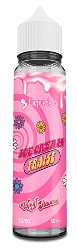 E-Liquide Wpuff Flavors Ice Cream Fraise 50ml - Liquideo - (sans nicotine ni tabac) Cover
