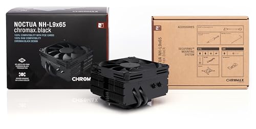 Noctua NH-L9x65 chromax.black, 65mm Low-Profile CPU Cooler for HTPCs, ITX & SFF Builds, 95x95mm Footprint, 65mm Height, AMD & Intel Compatibility 3