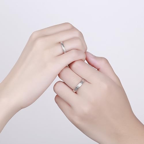 Bagues pour elle et lui, le lien éternel d'un ensemble en argent 999 - 3