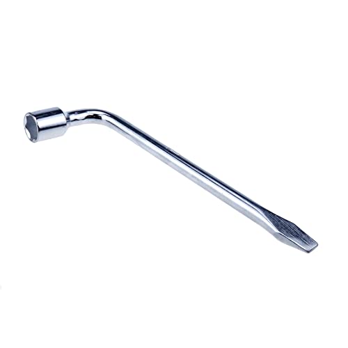 Image of Semetall 21mm Car Spare Tire Lug Wrench with L Type Hexagon Slotted End Socket Repair Tool