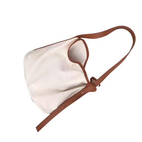 Sac bandoulière femme toile grand format avec pochette de rangement | Duo sac seau shopping léger