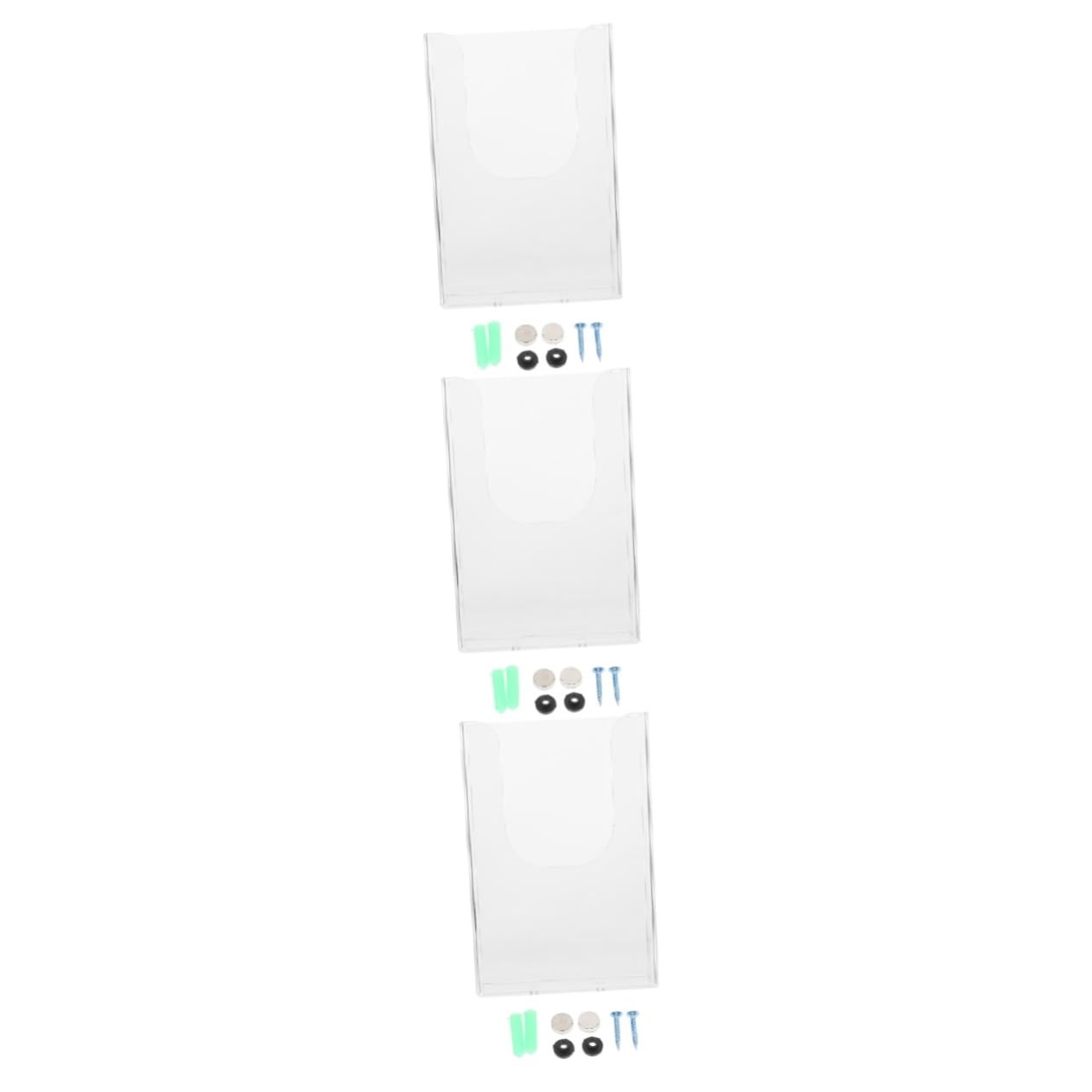 Tofficu 3pezzi Porta Documenti Trasparente Da Muro Organizer Per Cataloghi e Riviste Rack Per File Design Semplice e Funzionale Per Uffici e Studi Professionali