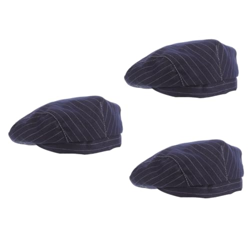 TENDYCOCO 3 Piezas Boina Gorro De Cocinero Sombrero De Chef De Cocina Sombrero De para Hotel Sombrero De Cocinero De Cocina Gorras De Uniforme De Restaurante Mezclilla