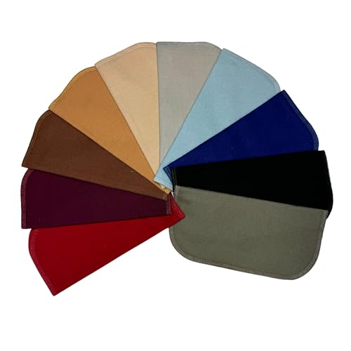 1 Ply Solid Flannel 8x8 Inches Set of 10 Earth Tone Edging