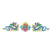 【ナリトラです】縁起置物　宝尽し図　書道の腕枕？　座布団付き Buy numeroastro Tibetan Buddhist Norbu With Two Dragons Of Fortune