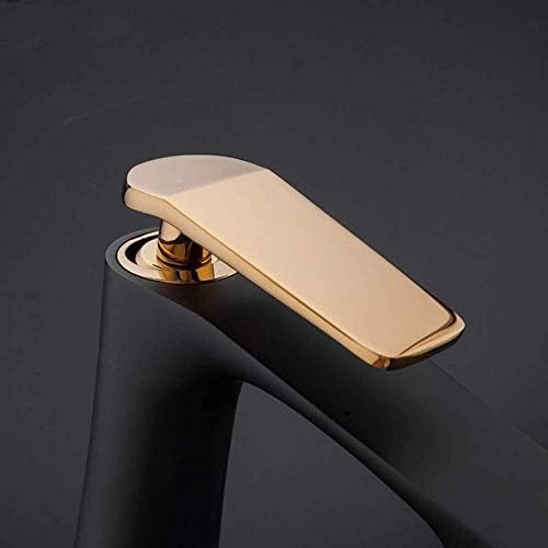 Robinet noir mitigeur d'évier au design épuré pour salle de bain moderne - 4