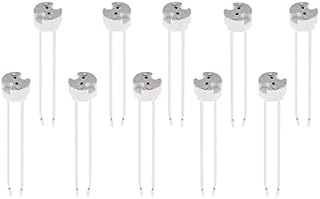 OMIGA 10 Pieces MR16 Lamp Holder GU5.3 Connector MR16 GU5.3 Lamp Holder Bulb Base Ceramic Socket with 150MM Lead High Temperature Resistant for 12V Halogen & LED Bulb Adapter (White)