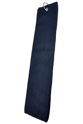 CaddyDaddy Golf Microfiber Tri-Fold Towel, Blue