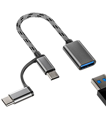 マイクロusbタイプc USB変換アダプタ(2in1)USB A to Cアダプター Type C OTGケーブル3.0カメラキーボードマウスコネクタ たいぷc車カーチャージャApple iPhone15 Pro Max Plus Ipad Pro Mic