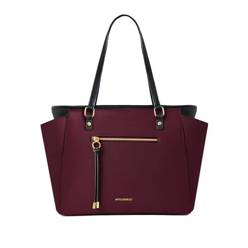 Image of Accessorize London Women's Serene Work Tote Bag | Elegant Office Bag | Stylish Shoulder Purse | Gift for Women