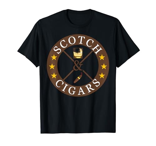 Scotch Drinker & Cigar Smoker Shirt - Ideal Classy Men Gift