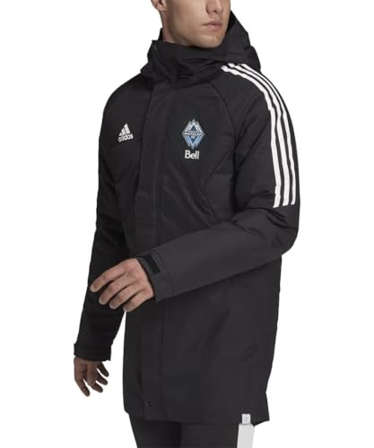 adidas Men's Condivo 22 Stadium Parka, MLS Soccer Vancouver Whitecaps, Black