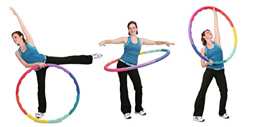 Weighted Hula Hoop, ACU Hoop 6L - 5.3lb Large, Weight Loss Fitness Exercise Sports Hoop with ridges (Rainbow Colors) — view 5