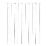 DOITOOL 10 Stück Teiliges Edelstahl Beaded Hooks DIY Beaded Tool mit Dünnem Haken Praktisches Zubehör für Perlenarbeiten Handliches Design Lang für Schmuckherstellung