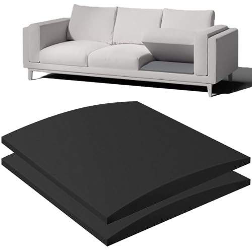 Support De Coussin De Canapé 70x70cm, Mousse De Rembourrage Haute Densité Pour Réparation De Canapé, Planches De Remplacement En Mousse Incurvé Pour Placer Sous Les Coussins Affaissés, Noir(2 Pcs)