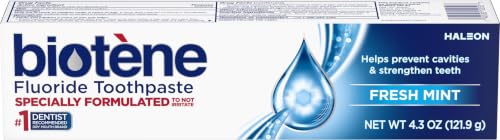 Biotene Fluoride Toothpaste for Dry Mouth Symptoms, Bad Breath Treatment and Cavity Prevention...